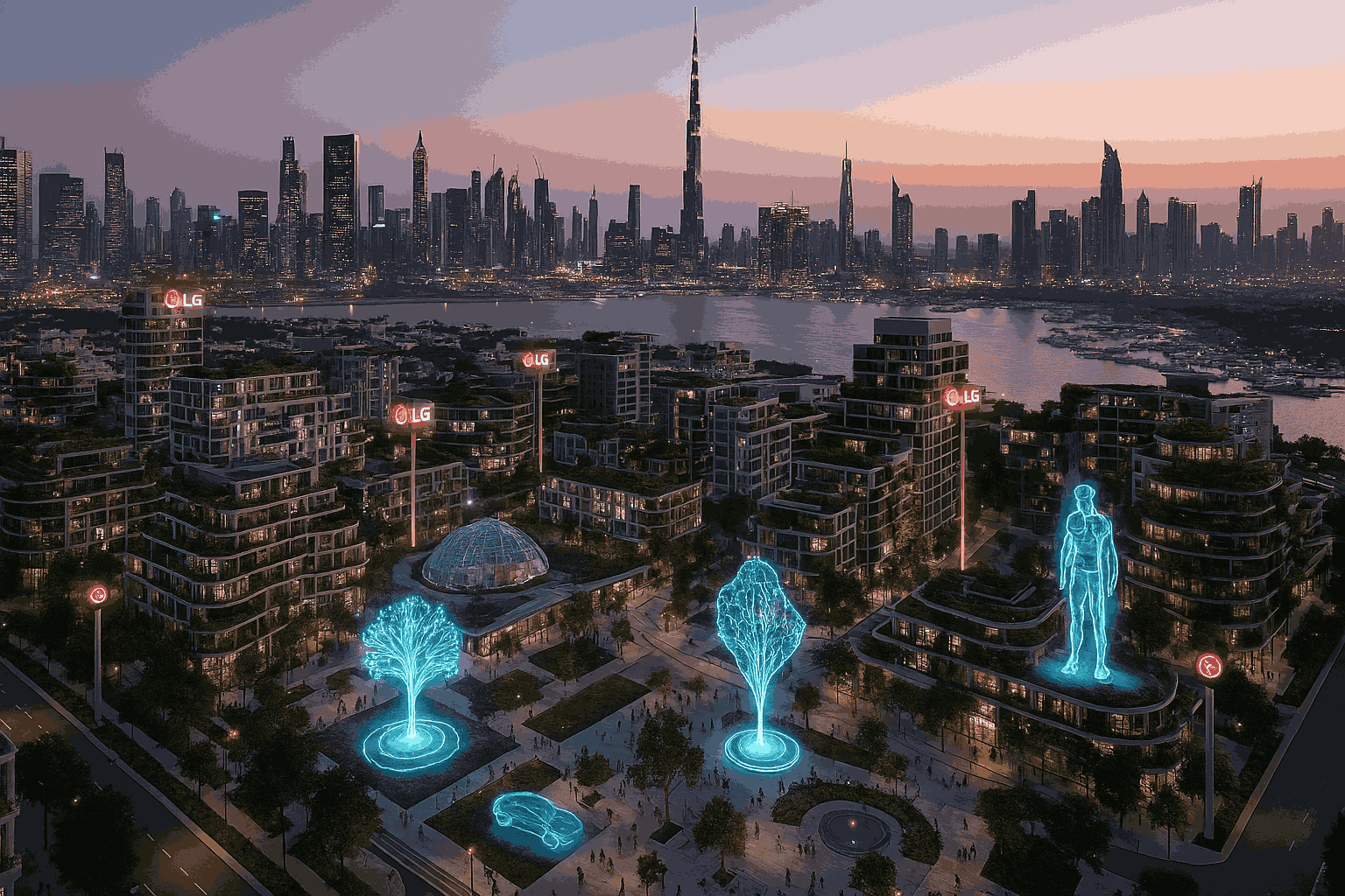 اتحاد استراتژیک LG و دبی برای ساخت شهر هوشمند ۳۵ هزار نفری بر پایه هوش مصنوعی
