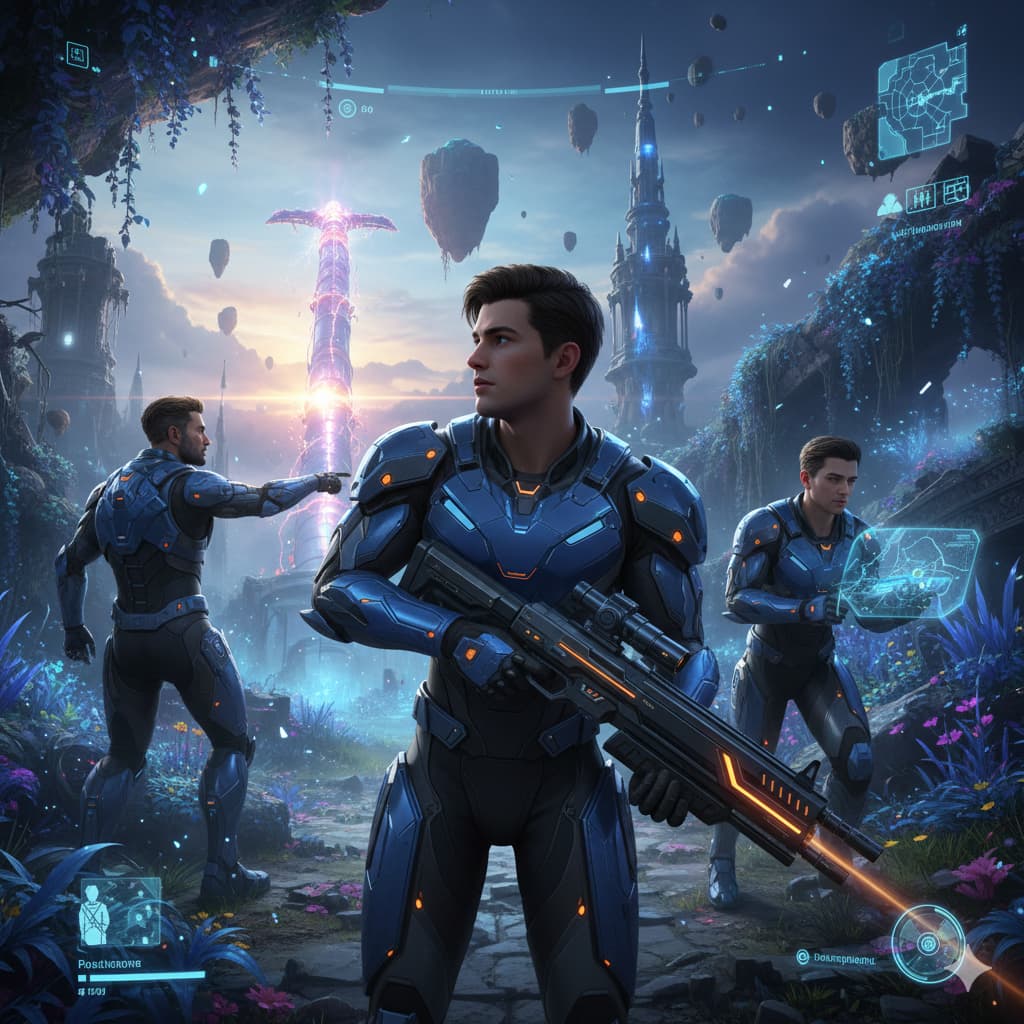 آواتار مرد در حال همکاری با تیم خود