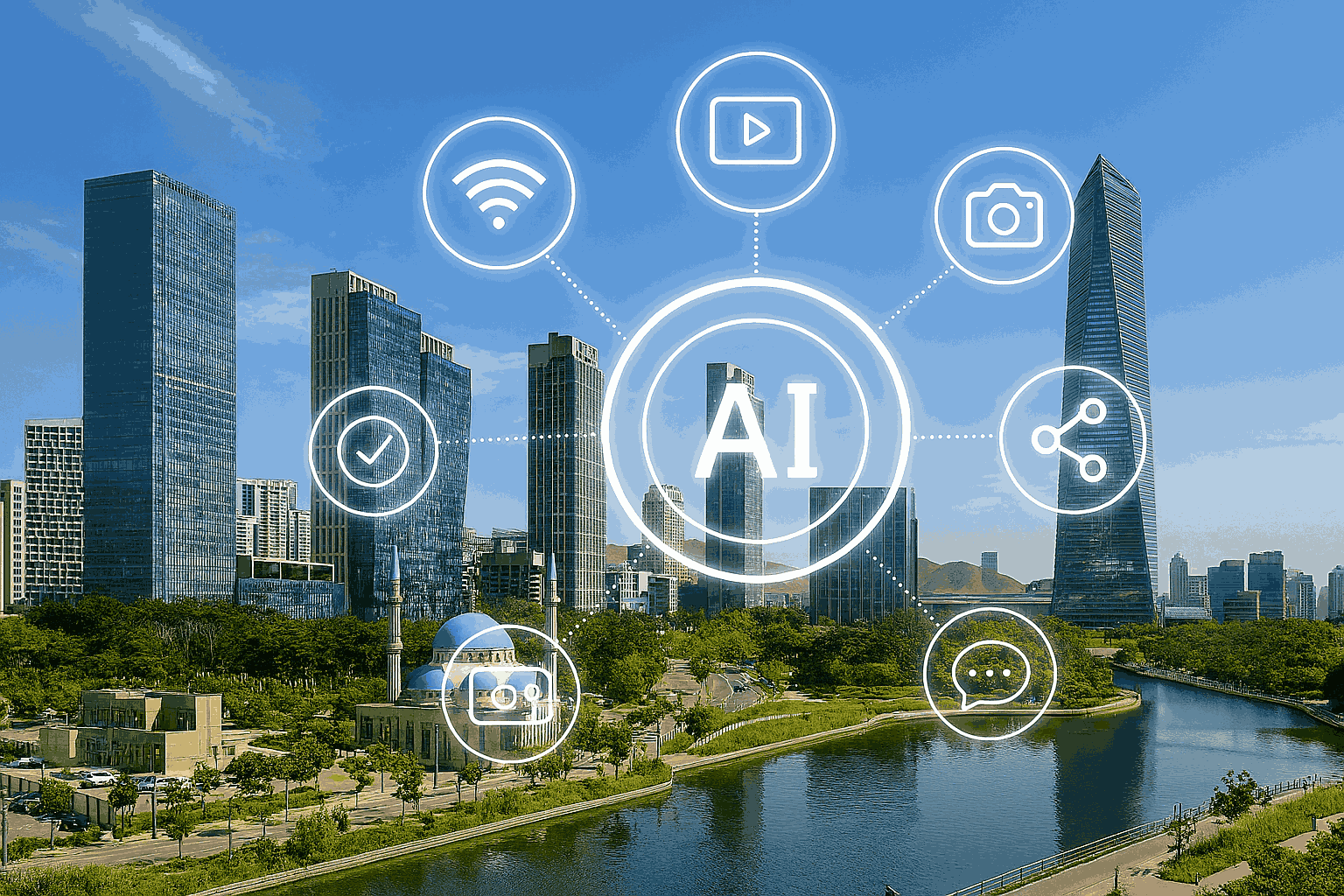 اینچئون نخستین ابتکار «شهر هوش مصنوعی» جهان را کلید زد