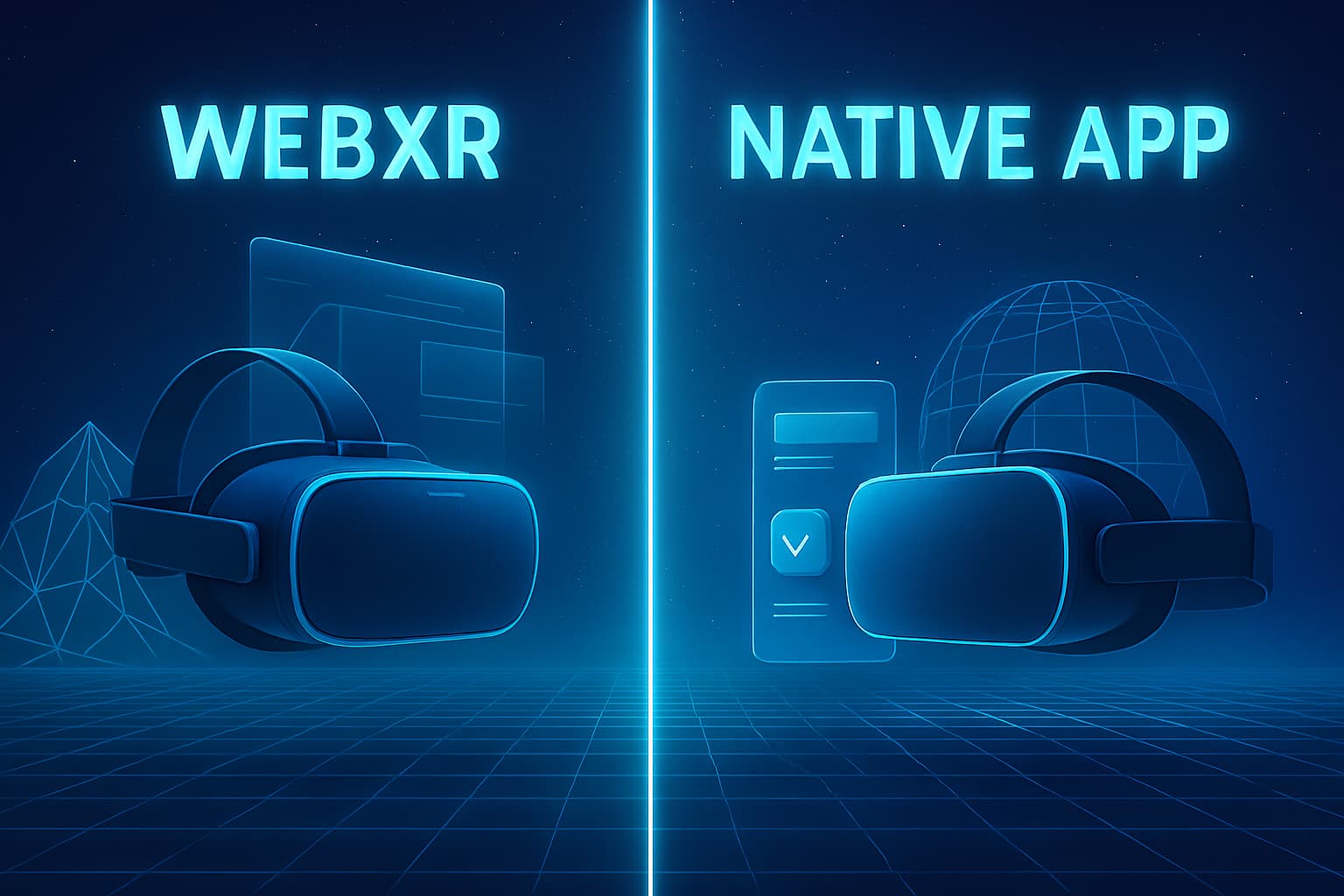 مقایسه WebXR و اپلیکیشن بومی در متاورس