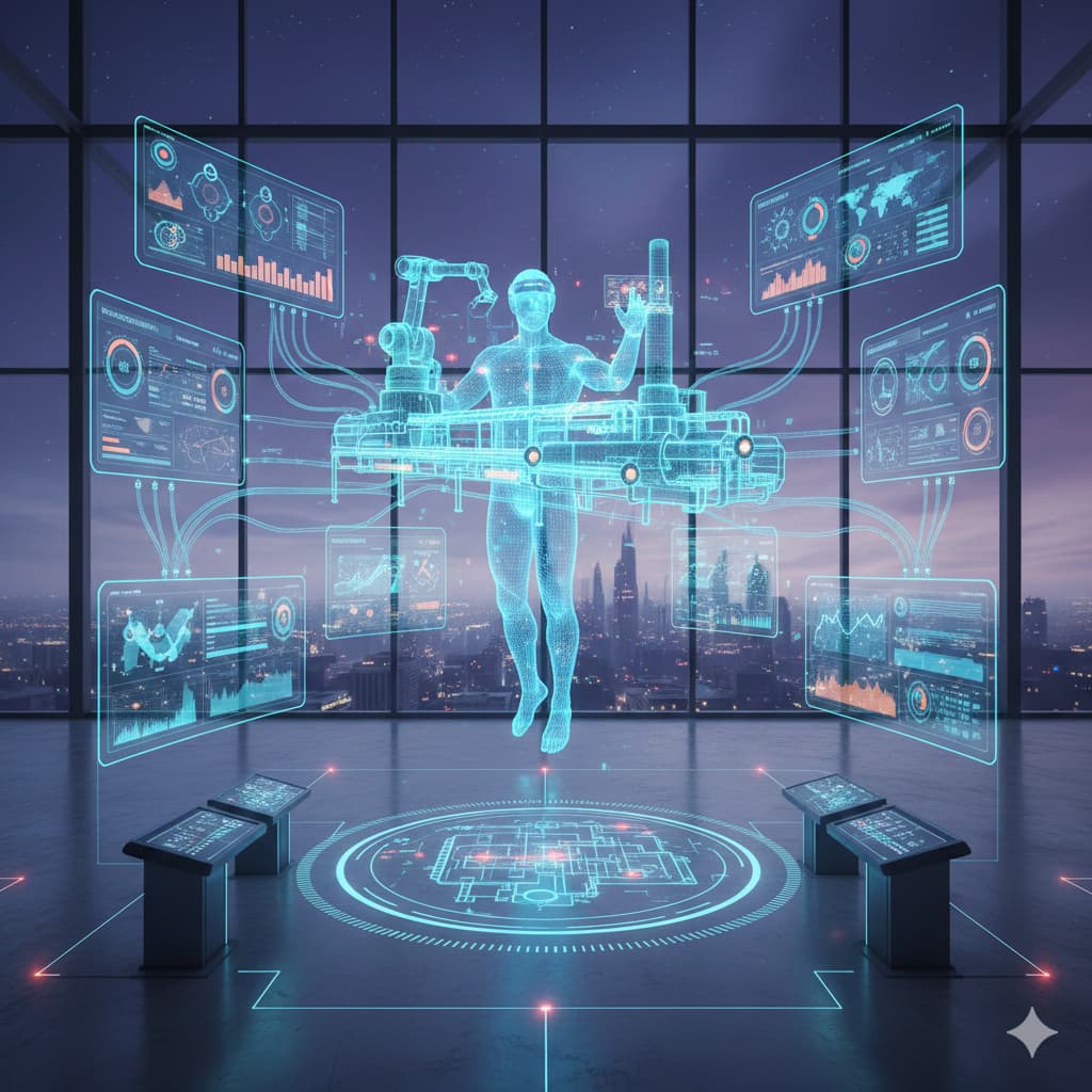 نمایی از دوقلوی دیجیتال صنعتی