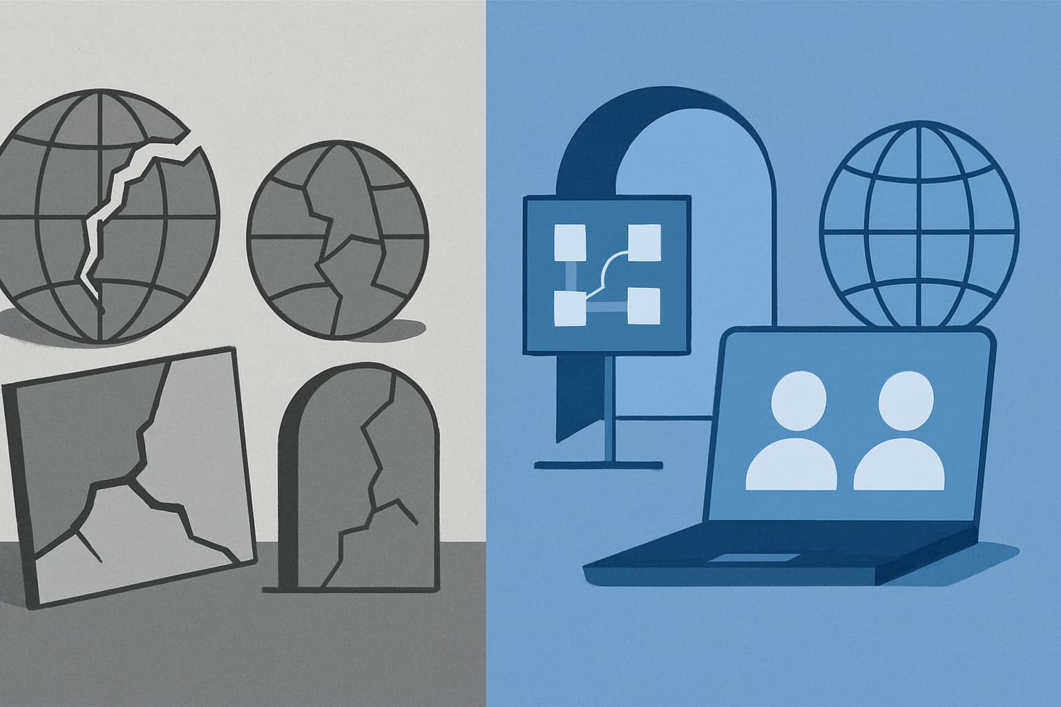 مقایسه مفهومی مدل‌های شکست‌خورده و ماندگار در اکوسیستم متاورس